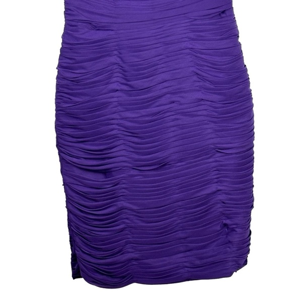 RINA DI MONTELLA BEAD RUCHED AMETHYST PURPLE MOTHER OF THE BRIDE COCKTAIL DRESS - Picture 6 of 14